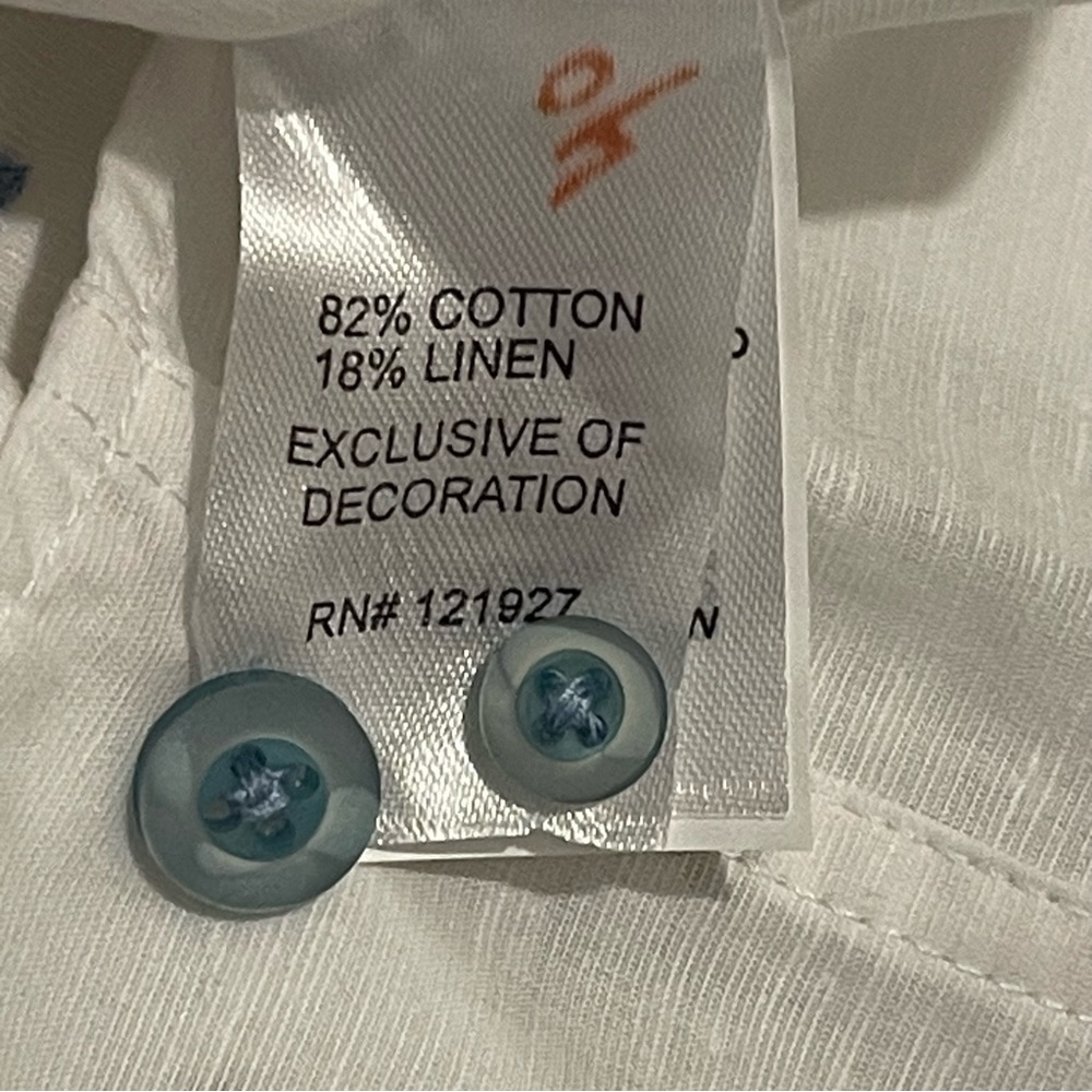 Johnnie-O Faber White Sailboat Print Button Down Shirt Men’s Size Small New - Picture 4 of 4